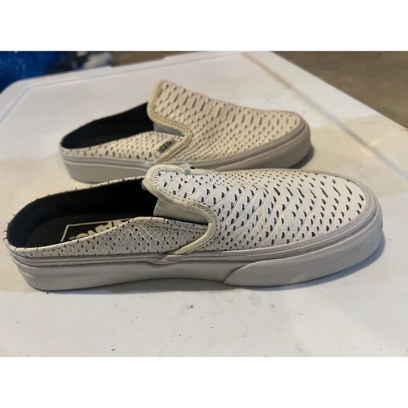 Vans slip on shoes white snake skin print size 5 women 3.5 men - Picture 1 of 7